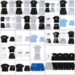 Designer mens tshirts high quality european american street hip hop shorts trendy brand unisex short sleeve crew neck t shirt loose fit casual embroidered shorts