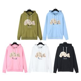 Sweater hoddie mens hoody correct version of men's sweatshirt with decapitated bear embroidered designer casual cotton hoodie terry fabric high street retro hooded