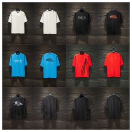 Mens tshirt designer t shirt fashion brand heavy washed loose fit hip hop high street distressed printed embroidered ripped short-sleeve tshirt designer clothes