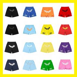 Mens beach shorts designer shorts web young thug same style hip hop high street with letters 555555 hoodies high quality cotton casual pants 5-point beach shorts