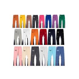 pants designer pants hand-painted ink splash patchwork drawstring style pants hip hop hippie trend loose fit high street casual sweatpants flared long pants for men