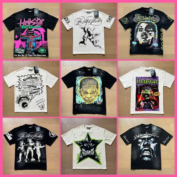 Designer t shirt fashion men women washed vintage letter graphic tshirt pure cotton high street hip hop youth short sleeve street t-shirt unisex loose fit tee shirt