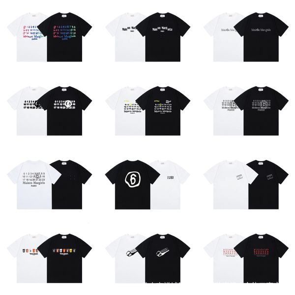 T shirt designer t shirt fashion brand mm6 calendar letter and number print unisex loose fit short sleeve t-shirt summer wear pure cotton casual versatile tee shirt